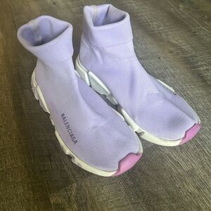 Balenciaga Lavender Sock Sneakers